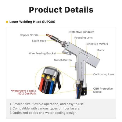 Handheld Laser Spare Parts Welding Head Flexible Water Cooling Design